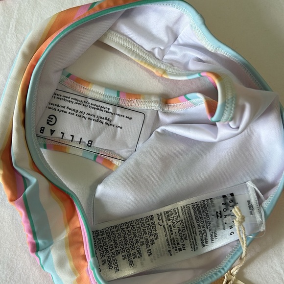 Billabong 7 Girls Bikini Sunset Surf Banded Triangle Two-Piece Swimsuit NWT - Picture 9 of 12